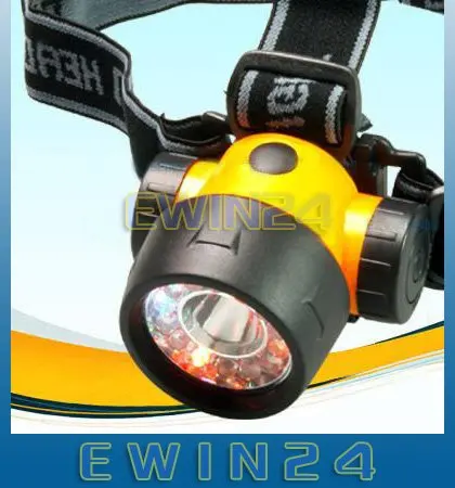 

Free shipping 14 LED+1 W Headlamp Color Flashlight Torch Lamp Light 100%New High quality 100pcs/lots