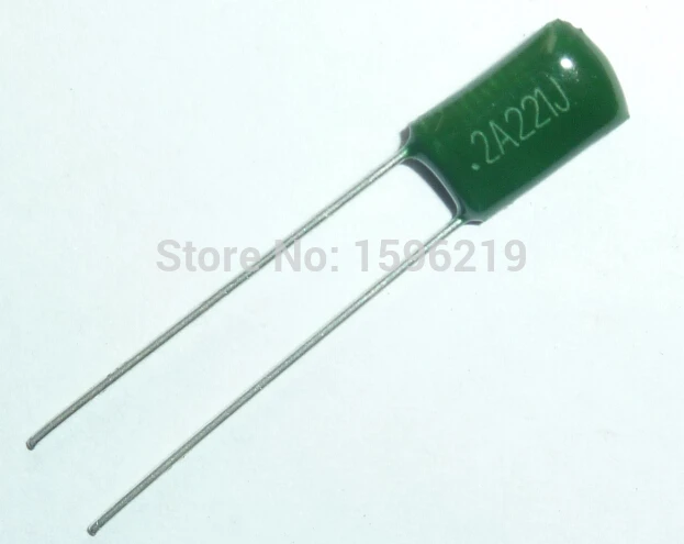 100 шт. Майларовый пленочный конденсатор в 2A221J 220pF 0.22nF 2A221 5% полиэфирный |