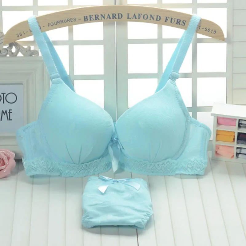 

Summer thin section Japanese cute student girl underwear suit sweet little girl small bra gathers bra set 233 #