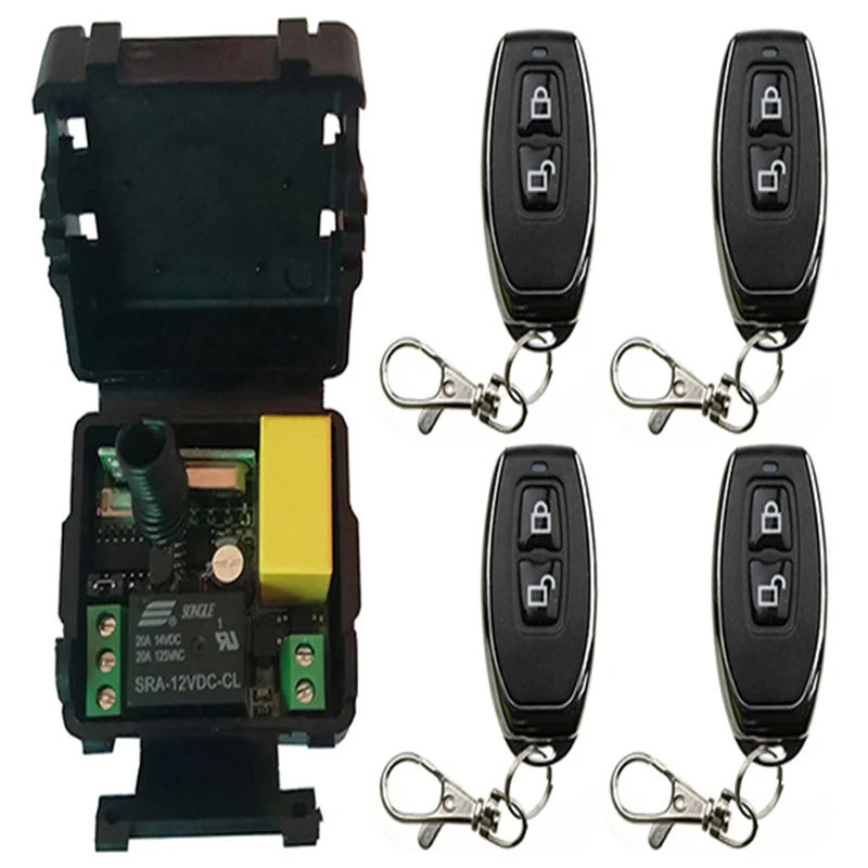 

Mini Wireless RF Remote Control Light Switch 10A Relay Output Radio AC 220V 1 CH Channel 1CH Receiver Module +Transmitter