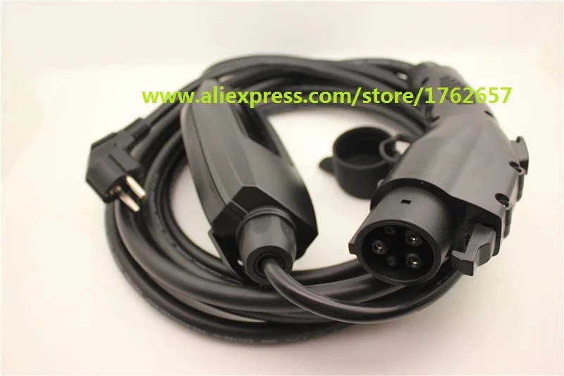  Sae j1772 EVSE input Duosida level 2 ev charger portable 16A schuko plug 5M Type 1 electric car Cha