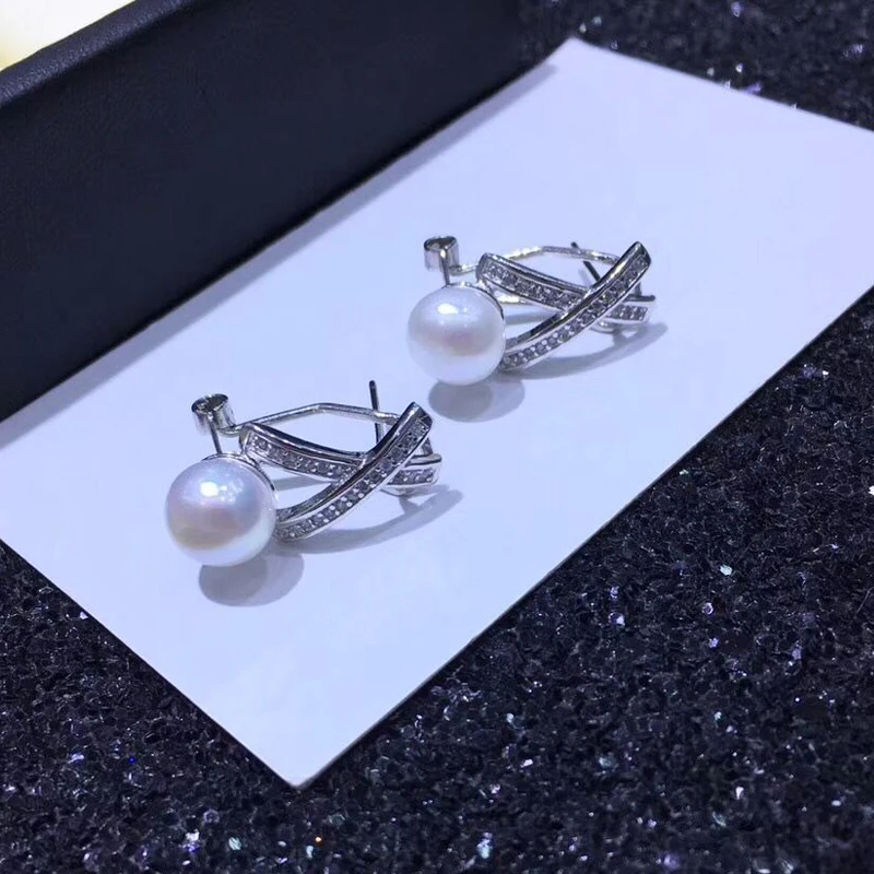 

MINTHA stud earrings bohemian freshwater pearl earrings for women 925 sterling silver earrings flower fashion jewelry
