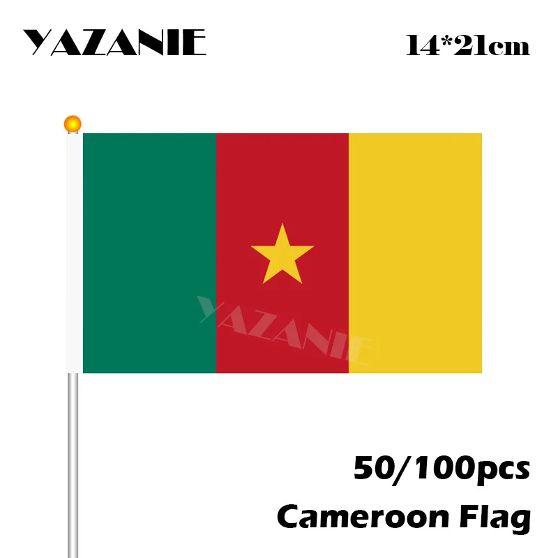Yazanie 14 21cm 50 100pcs Cameroon Hand Waving Small Size Flag