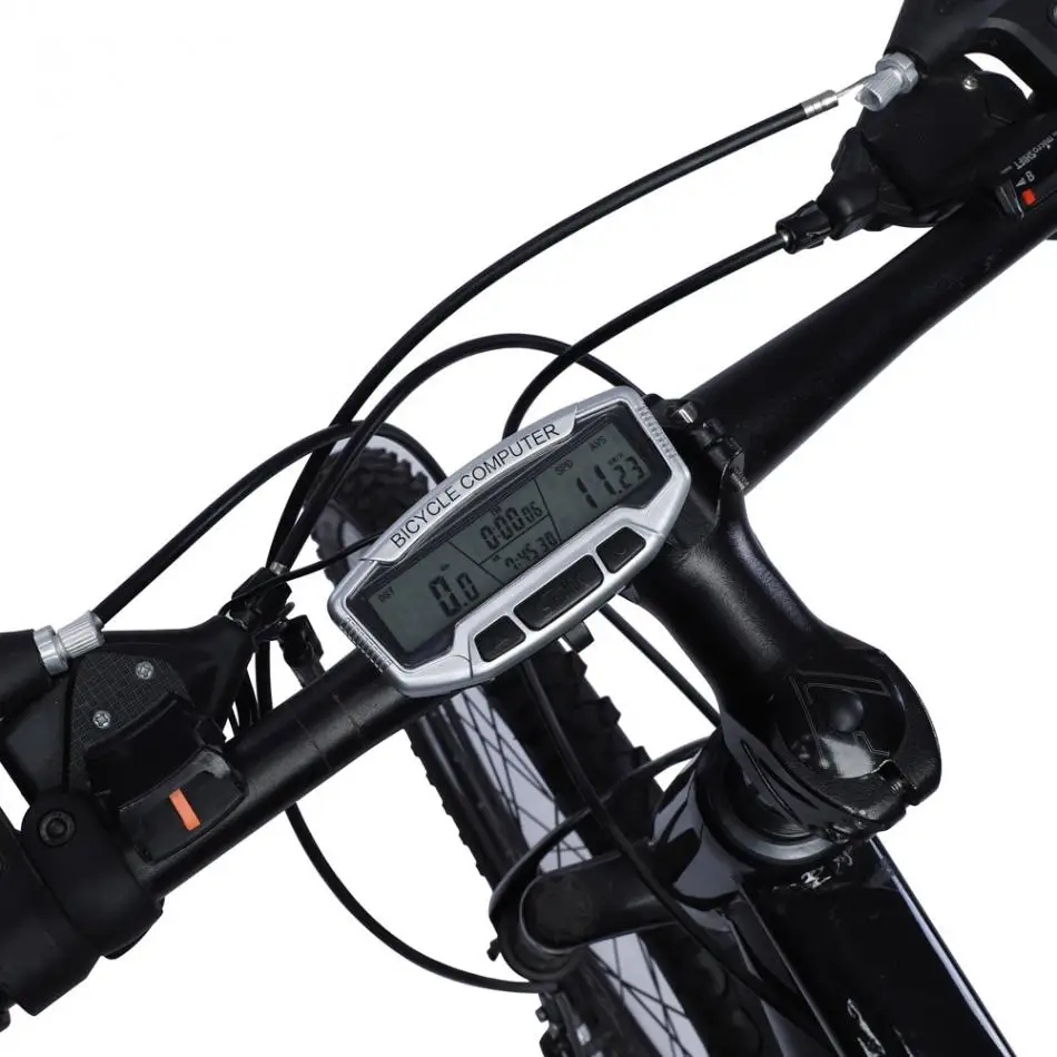 Bicycle Odometer Multifunction Waterproof Wired Bike Computer Intelligent Backlight Big LCD Display Cycling Riding Stopwatch