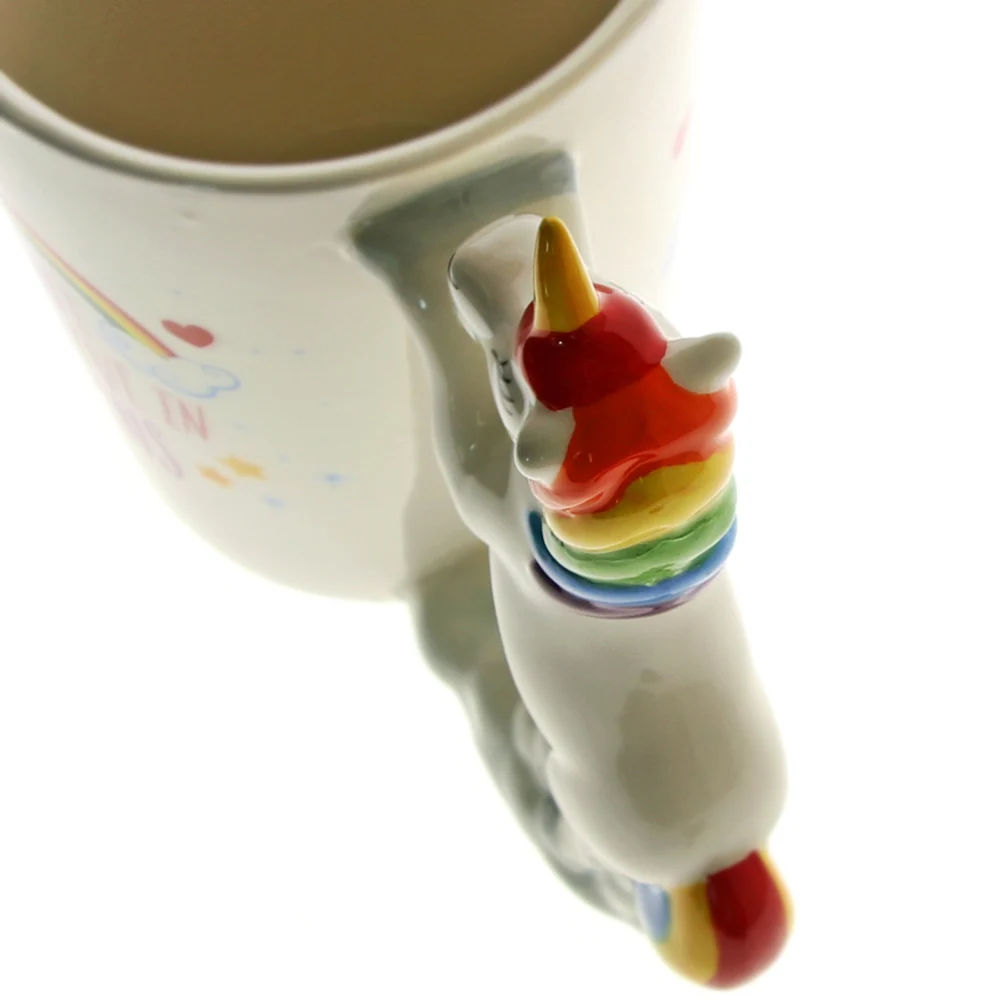1 шт, я не верил людям, 3D единорог, кружки для чая, чашки для молока кофе и кружки, посуда для напитков, милый причудливый Радужный Единорог, лошадь, чашки