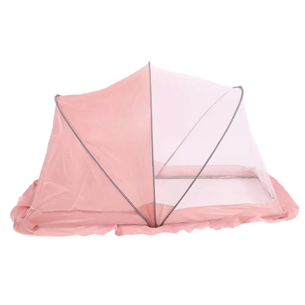 Baby Universal Foldable Baby Mosquito Net Cover Baby Anti-Fall Mosquito Cover Yurt Child BB Newborn Children Bed Mosquito Net - Цвет: Pink