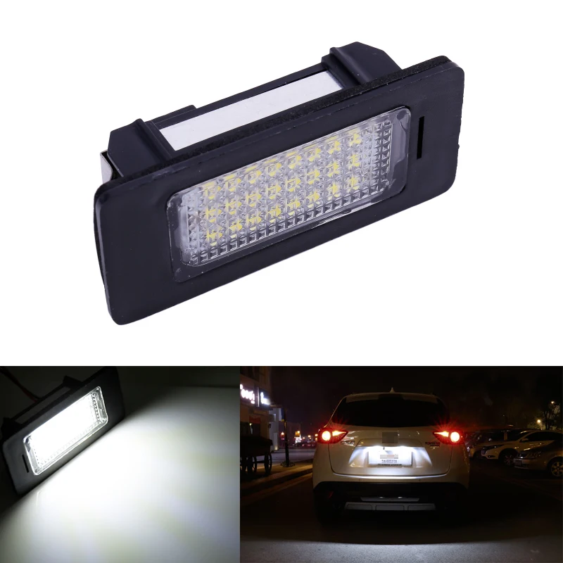 

2pcs Car LED License Number Plate Light Lamp 12V 24 LED White Light Tail Light fit for Sportback 2011 Roadster 2010 Allroad 2010