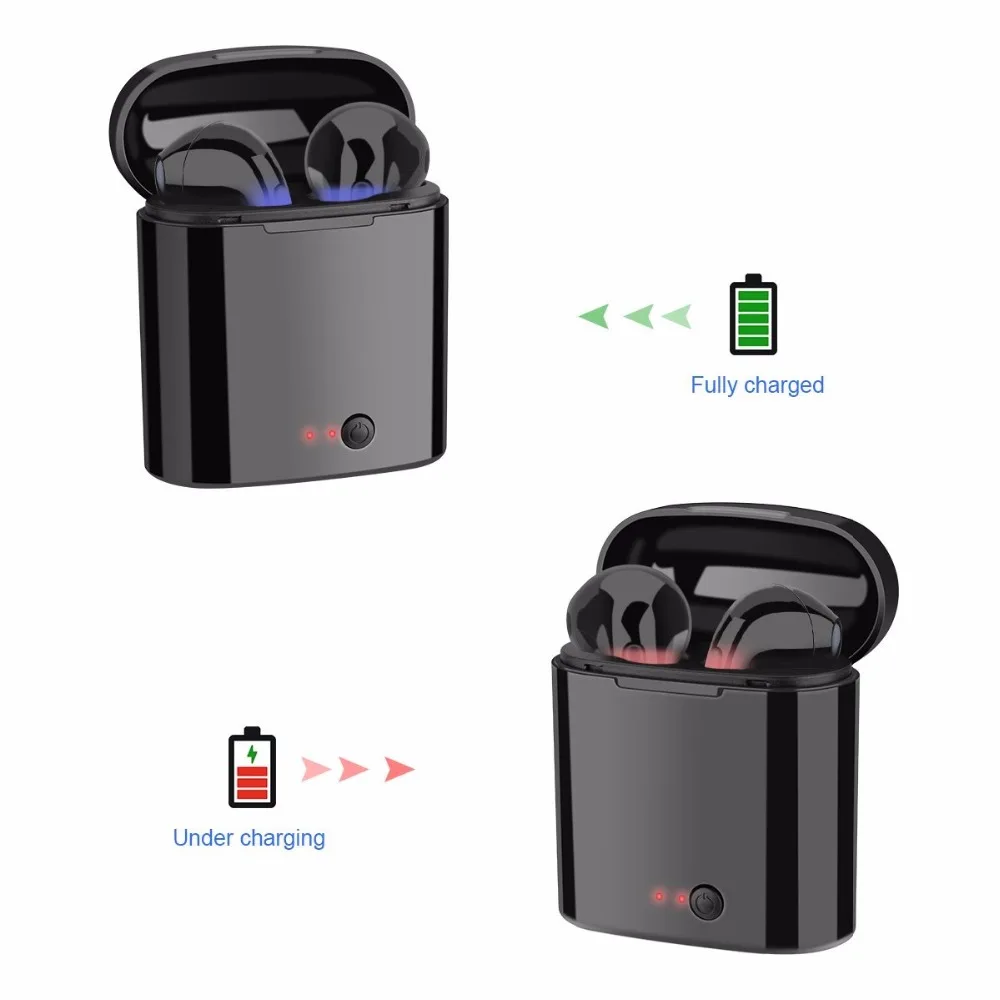 New Mini i7s TWS Wireless Bluetooth Earphone Stereo Earbud Headset With Mic Charging Box For Smart phone Earbuds Earpieces i7s