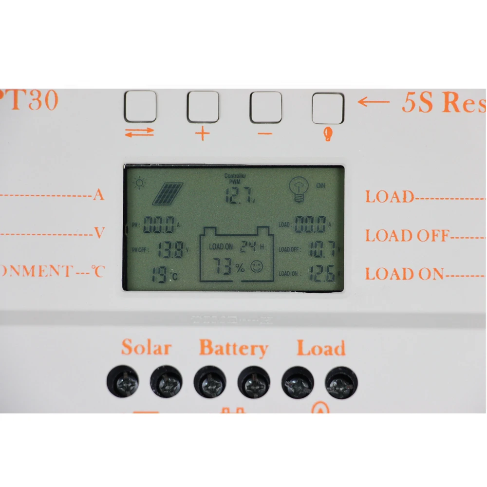 Y-SOLAR MPPT 30A Солнечный контроллер 5 В USB выход 12 в 24 В солнечная панель Батарея ЖК-зарядное устройство контроллеры 30 Ампер солнечный регулятор M30