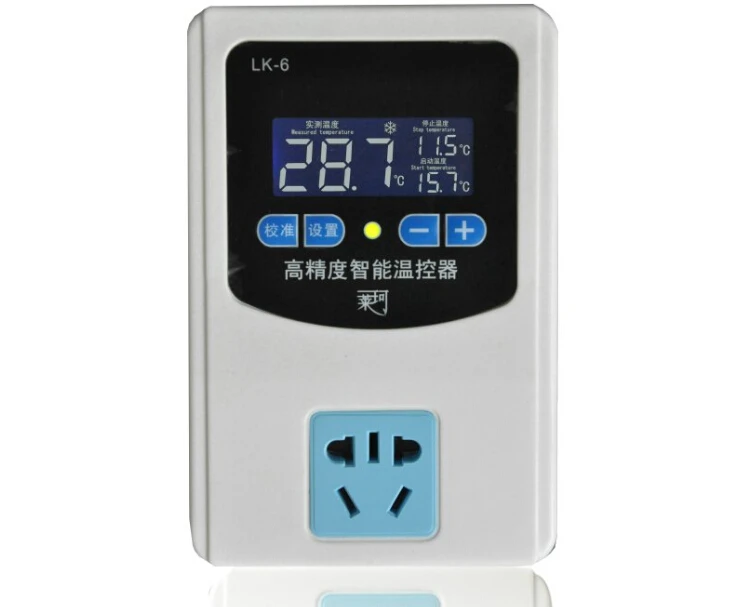 

1500 watts the magnetic probe LCD precision computer smart thermostat temperature controller three switch socket LK-6