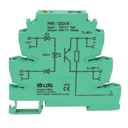 MRI-12D48 вход 12 В DC фотоэлектрическая муфта-интерфейс релейный модуль ультра тонкий оптрон изоляция PLC din-рейка реле