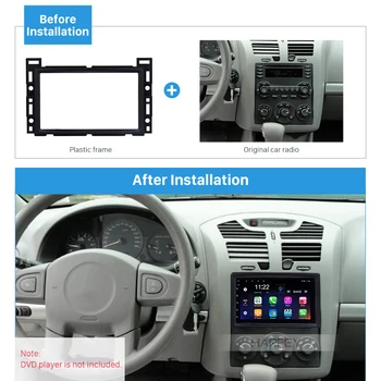 

Harfey Car Radio Fascia Stereo DVD Mount Install Trim Mount Kit in Dash Panel Frame for 2004 2005 Chevrolet Malibu Equinox 2Din