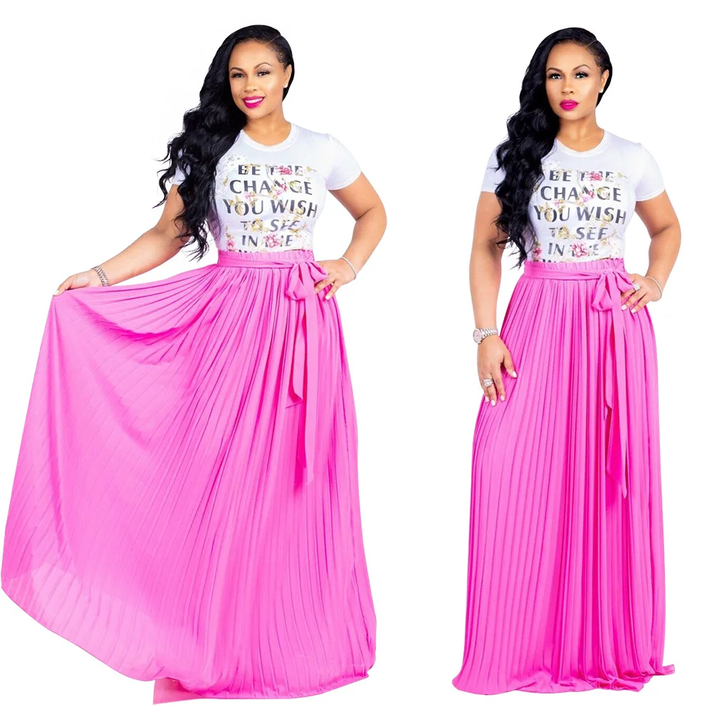 maxi plus size chiffon skirts