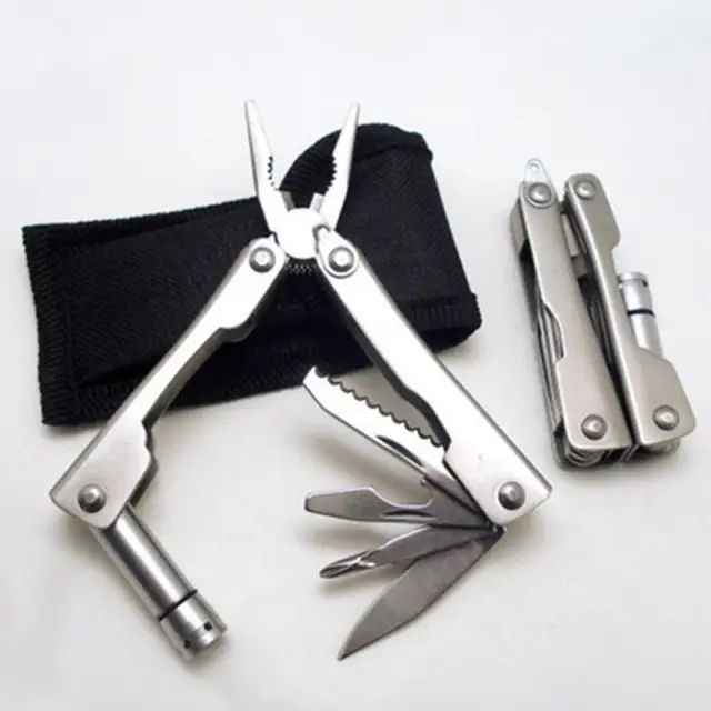 Stainless Steel MultiTool with Pliers, Portable Compact Knives, Opener and More Charlie's Cart