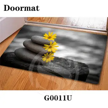 

Drop Shipping beautiful stone Zen stone Custom Doormat Home Decor Bedroom Carpet Classic Durable Floor Mat