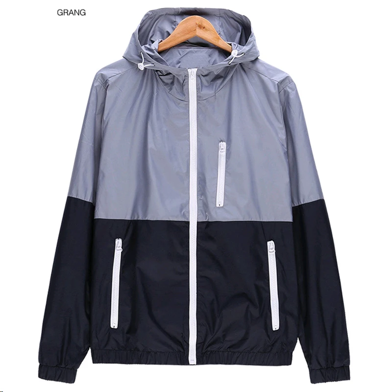 

OnnPnnQ 2017 Spring New Men Brand Clothing Men Fashion Thin Windbreaker Jacket Zipper Coats Outwear Hooded Men Jacket