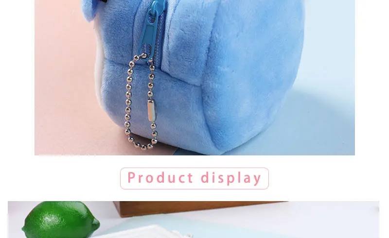 Anime Bag Kids Coin Wallet Headset Holder Change Credit Card Purse Cute Stuffed Cartoon Animal Wallet Mini Storage Plush Pouch