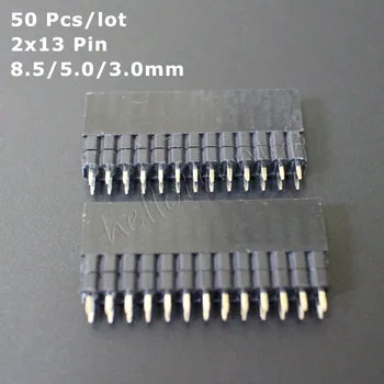 

Hellotronics 50 Pcs/Lot GPIO Header Stackable Header for Raspberry Pi - Extra Tall 2x13 Female Header 2.54mm pitch