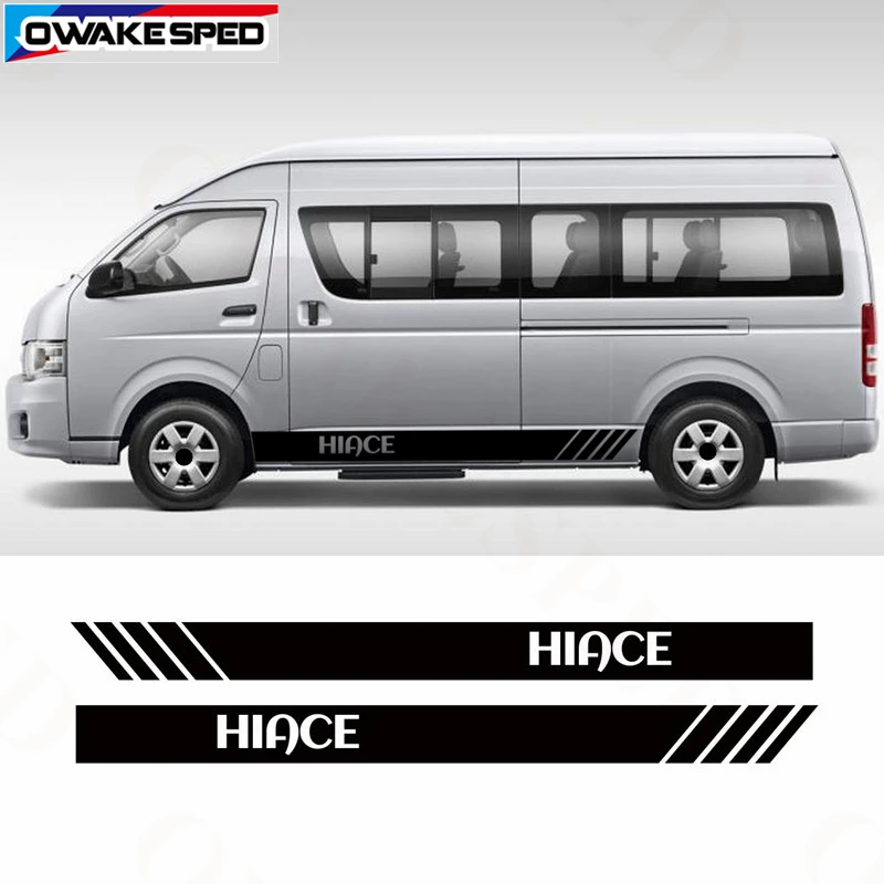 Наклейки на боковую дверь автомобиля для Toyota Hiace Bus спортивные наклейки в полоску