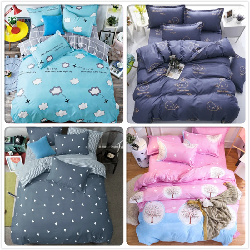 Single Twin Queen King Size Duvet Cover 3pcs/4pcs Bedding Set Soft Cotton Bed Linens Kids Child Bedspreads Bedclothes | Дом и сад