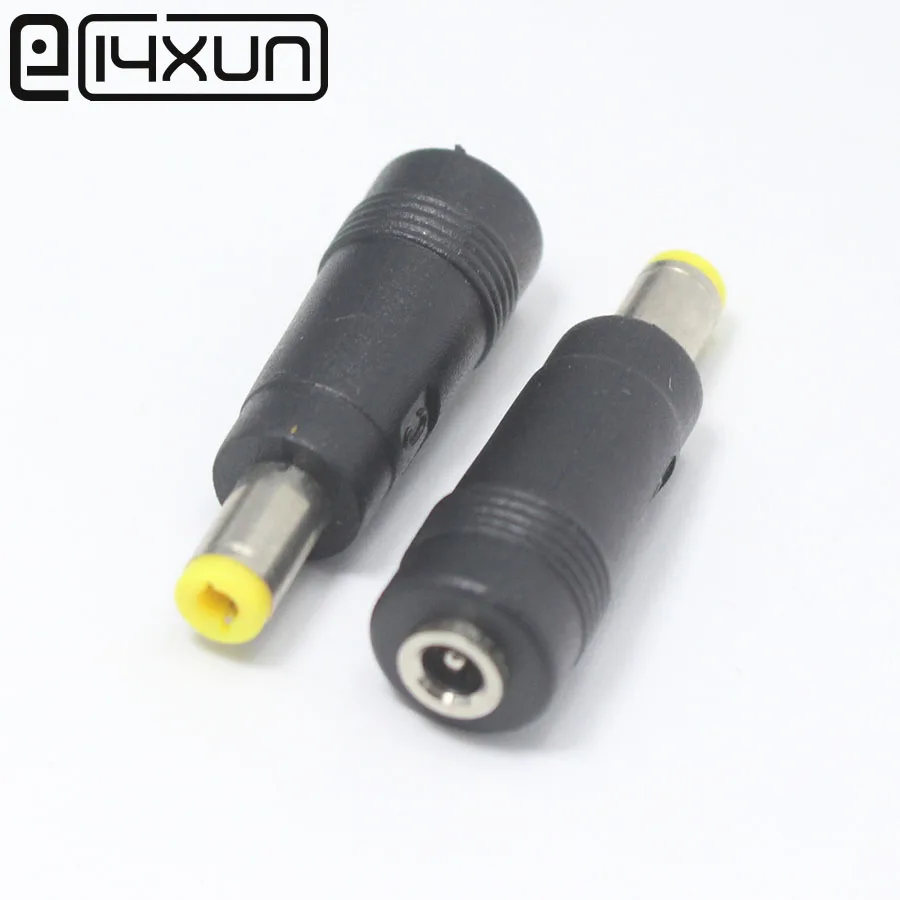 

EClyxun 3.5x1.35mm female to 5.5x2.5mm Yellow Head Male Plug DC Power Connector Adapter Laptop 5.5*2.5 to 3.5*1.35