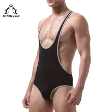 TOPMELON трико мужские Шейперы цельный комбинезон для борьбы сексуальное моделирующее белье бесшовное белье для мужчин черный красный хаки