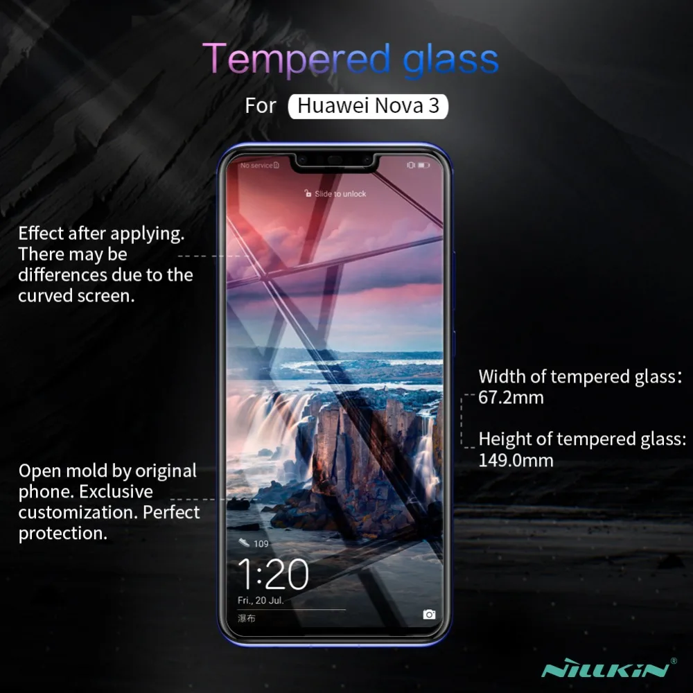 Huawei Nova 3 Tempered Glass NILLKIN Amazing H+PRO Anti-Explosion Tempered Glass Screen Protectors For Huawei Nova 3 Front Film