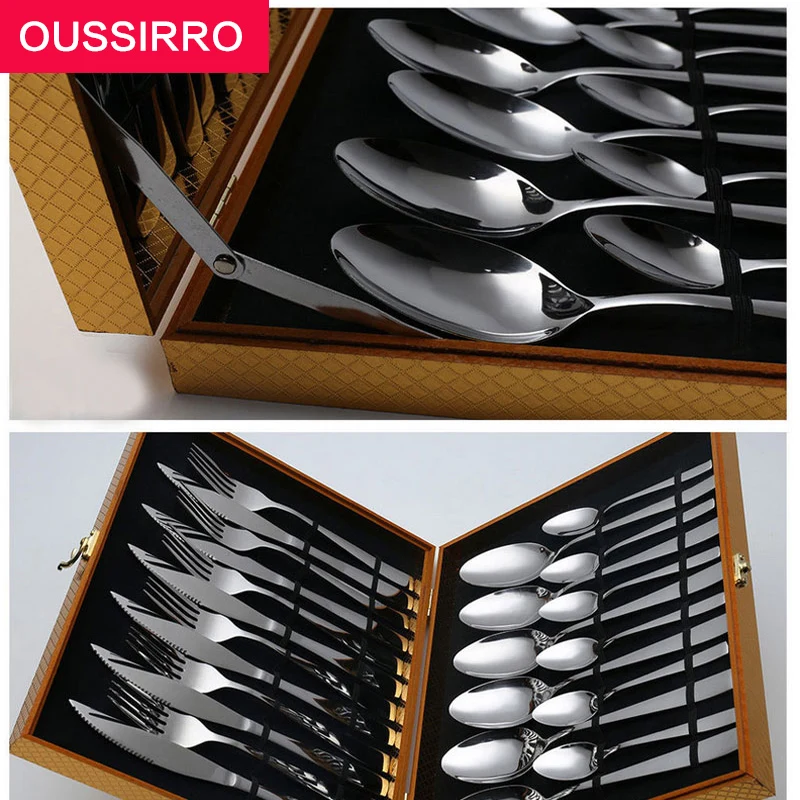 16/24 шт. набор столовых приборов из нержавеющей стали|knife and fork|dinner knifedinnerware set |