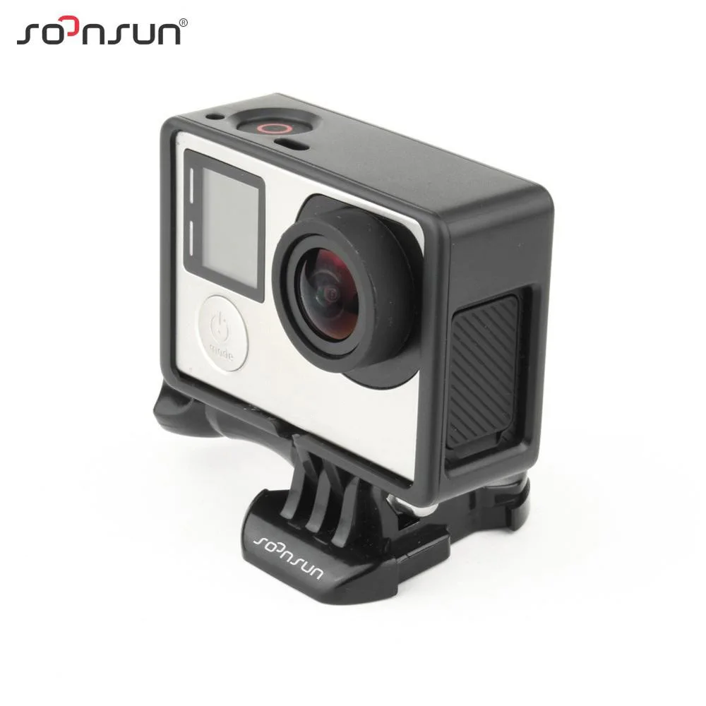 Стандартная защитная рамка SOONSUN + Базовое крепление с пряжкой для GoPro Hero 4 3 чехол Go