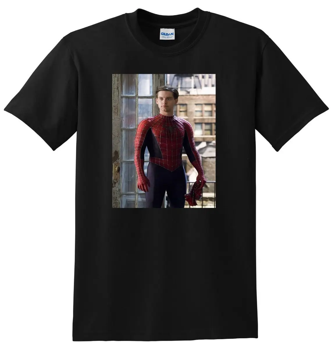 

SPIDERMAN T SHIRT tobey maguire bluray poster tee SMALL MEDIUM LARGE XL