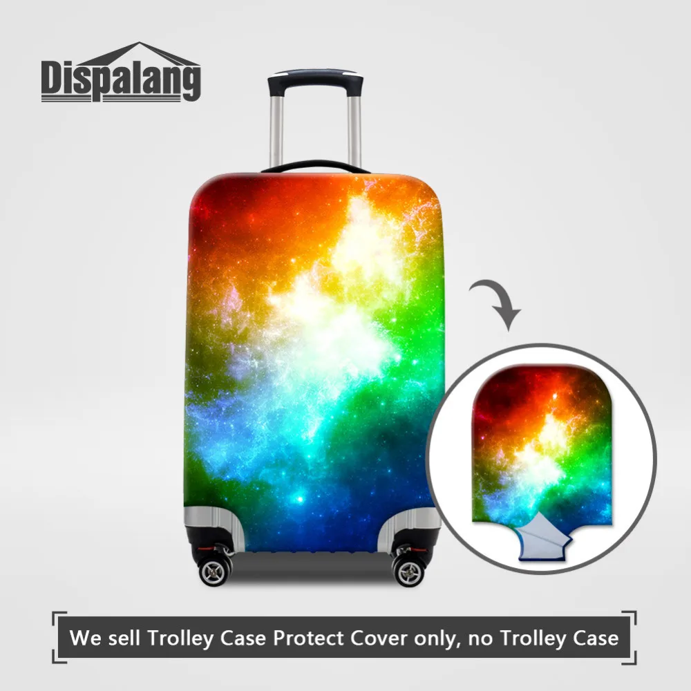 Защитный чехол для багажа Dispalang Galaxy Stars с эластичной защитой от царапин, чехол для багажа для чемодана 18-30 на колесиках, пылезащитный чехол
