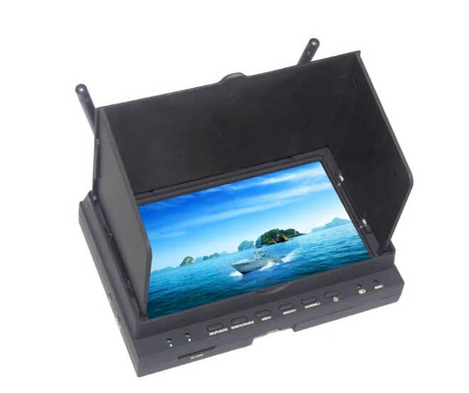 

Skywing DV701 HD FPV 32CH DVR Dual Receiver Monitor Built-in Battery w/Sunshade