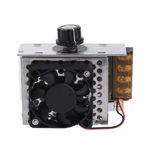 AC Electric Regulator Motor Speed Controller 220V 4000W SCR Temperature Voltage Regulator With Fan Big Power Brightness Dimmer
