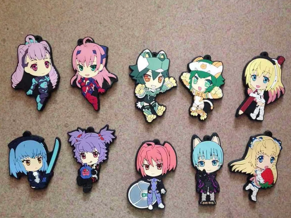 G348 10pcslot Original Japanese anime figure Battle Masters rubber Silicone sweet smell mobile phone charms keychain strap