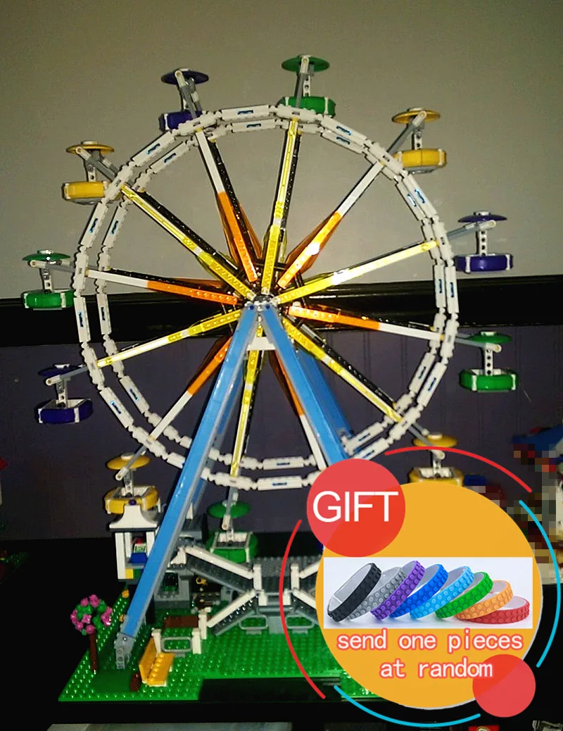 

15012 2478Pcs City Series Expert Ferris Wheel set Compatible with 10247 Model Building Blocks toys