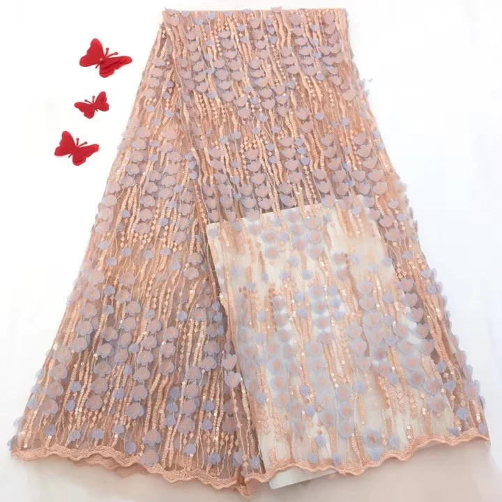 Fashion design African net lace fabric with sequins 2017 Most popular French for Wedding Dress RF4 | Дом и сад