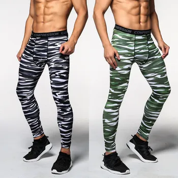 

Men Polyester Skinny Leggings 2018 Summer New Compression Tights MMA Pants Male Jogger Gyms Fitness Crossfit Trousers Sportswear