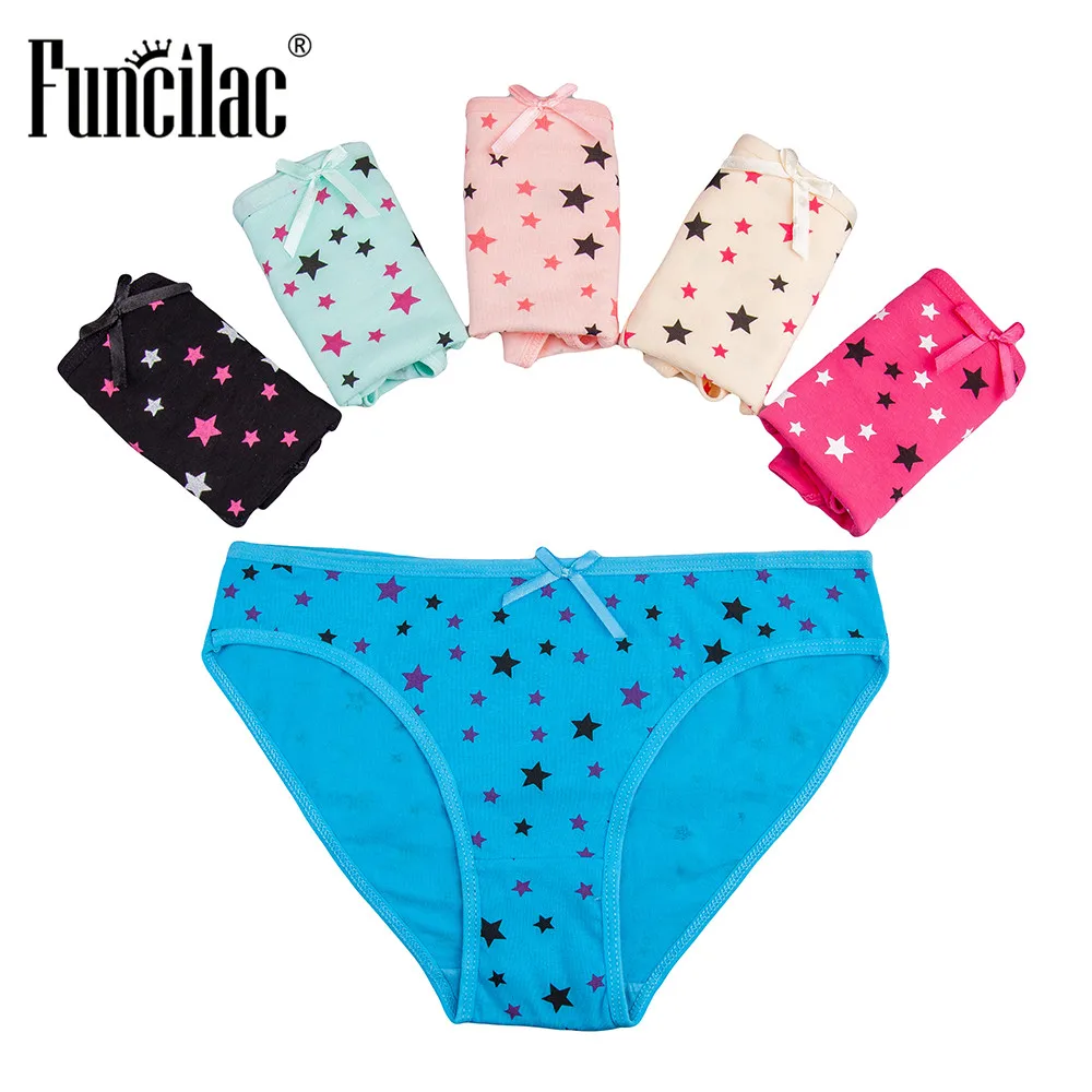 Buy FUNCILAC Lovely Briefs Panties Low Rise Cute Stars