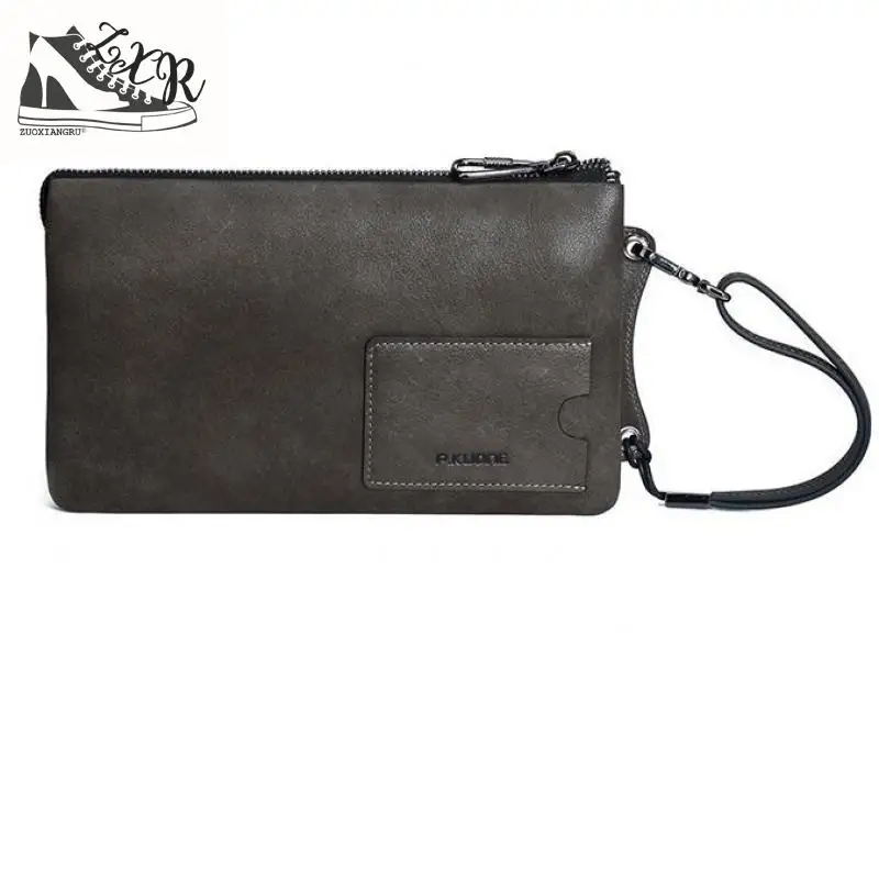 

Zuoxiangru 2018 Europe And The United States New Fashion Men's Handbags Leather Clutch Bag First Layer Of Leather Handbags
