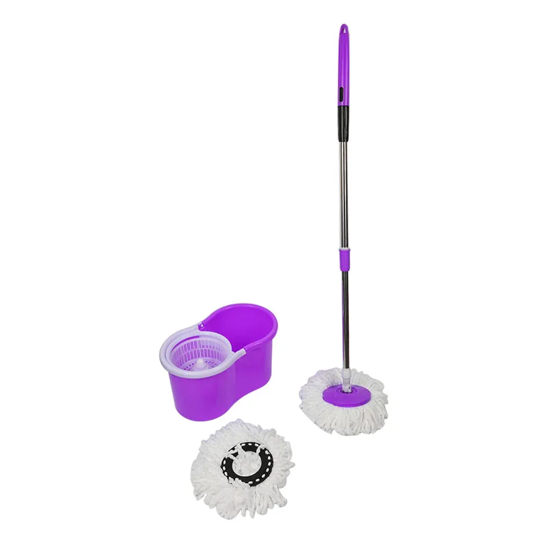 

360° Magic Rotating Mop Set Microfiber Spin Rotating Heads Bucket Kitchen Toilet Tool