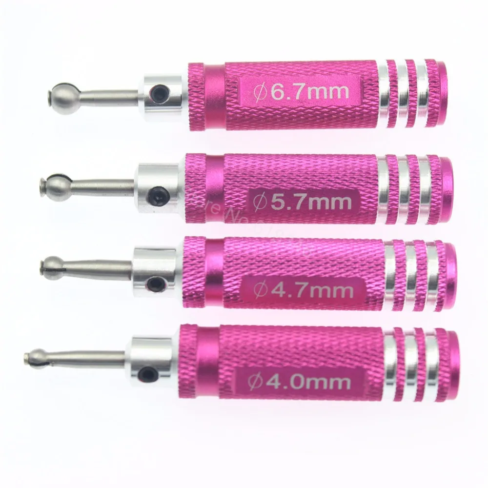4Pcs Ball Head Reamer 4.0/4.7/5.7/6.7mm Driver Repair Tools Kit For RC