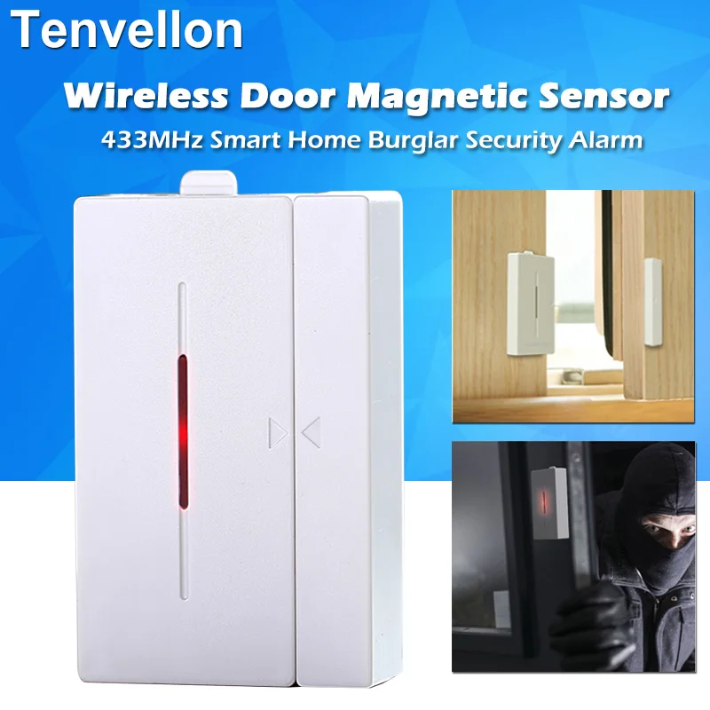 433MHz Portable Alarm Sensors Smart Home Alarm System Wireless Window Door Sensor