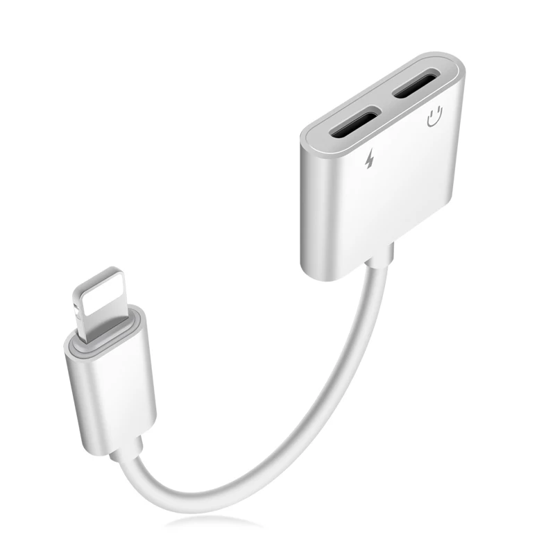 

Urijk 1pcs 2 In 1 IOS Device Universal Connector The Interface is Suitable For Charging And Listening to Songs at The Same Time