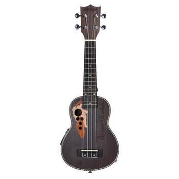 

ammoon Ukulele 21" Acoustic Ukelele Spruce Ukulele 4 Strings Guitar Guitarra with Built-in EQ Pickup Christmas Gift