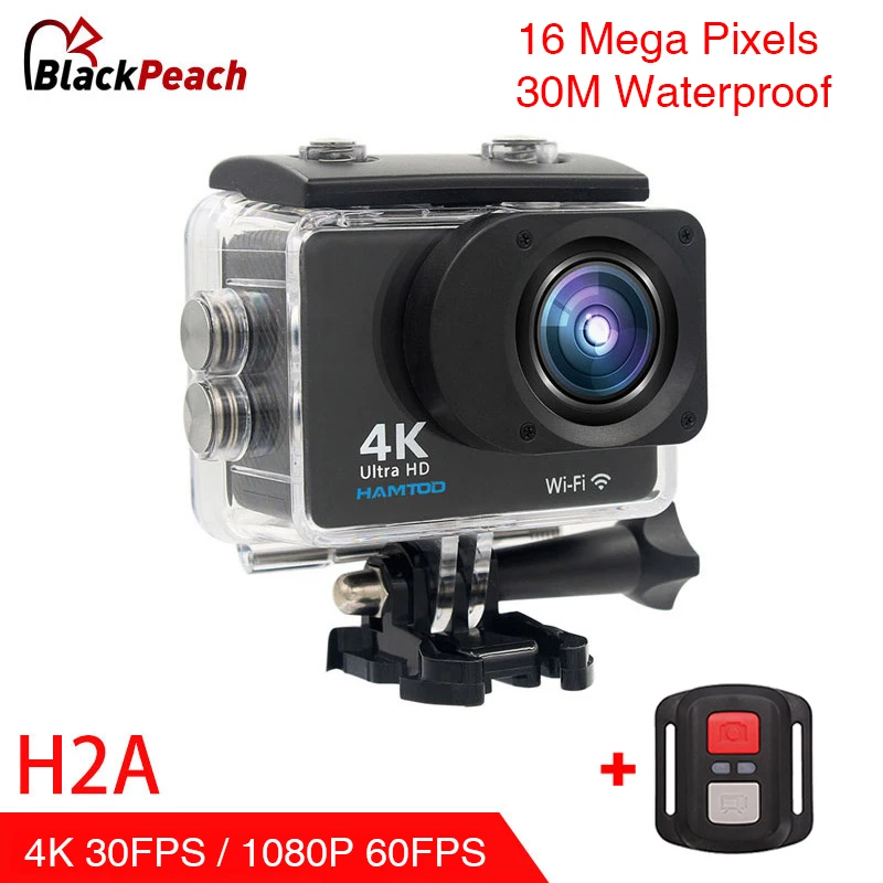 HAMTOD H2A 4 K WiFi Экшн-камера 2 0 дюймов ЖК-экран 1080 P HD Дайвинг Водонепроницаемая мини