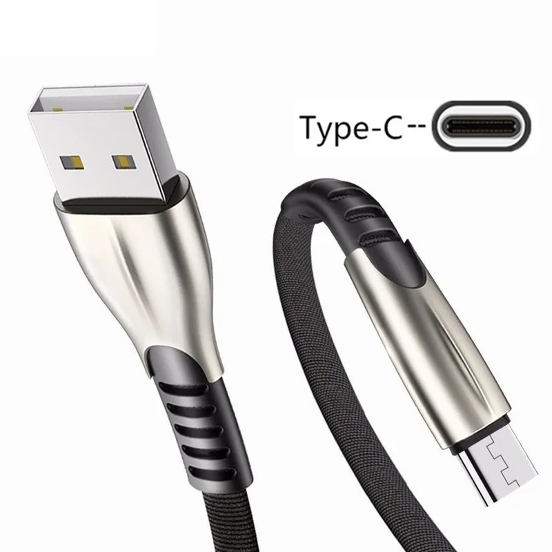 Ковбойский USB кабель QC 3,0 быстрое зарядное устройство type C зарядный провод для samsung A50 A40 S8 S10 Honor 20 10 huawei P Smart Z P20 lite P30 Pro - Тип штекера: Only Black 1M Cable