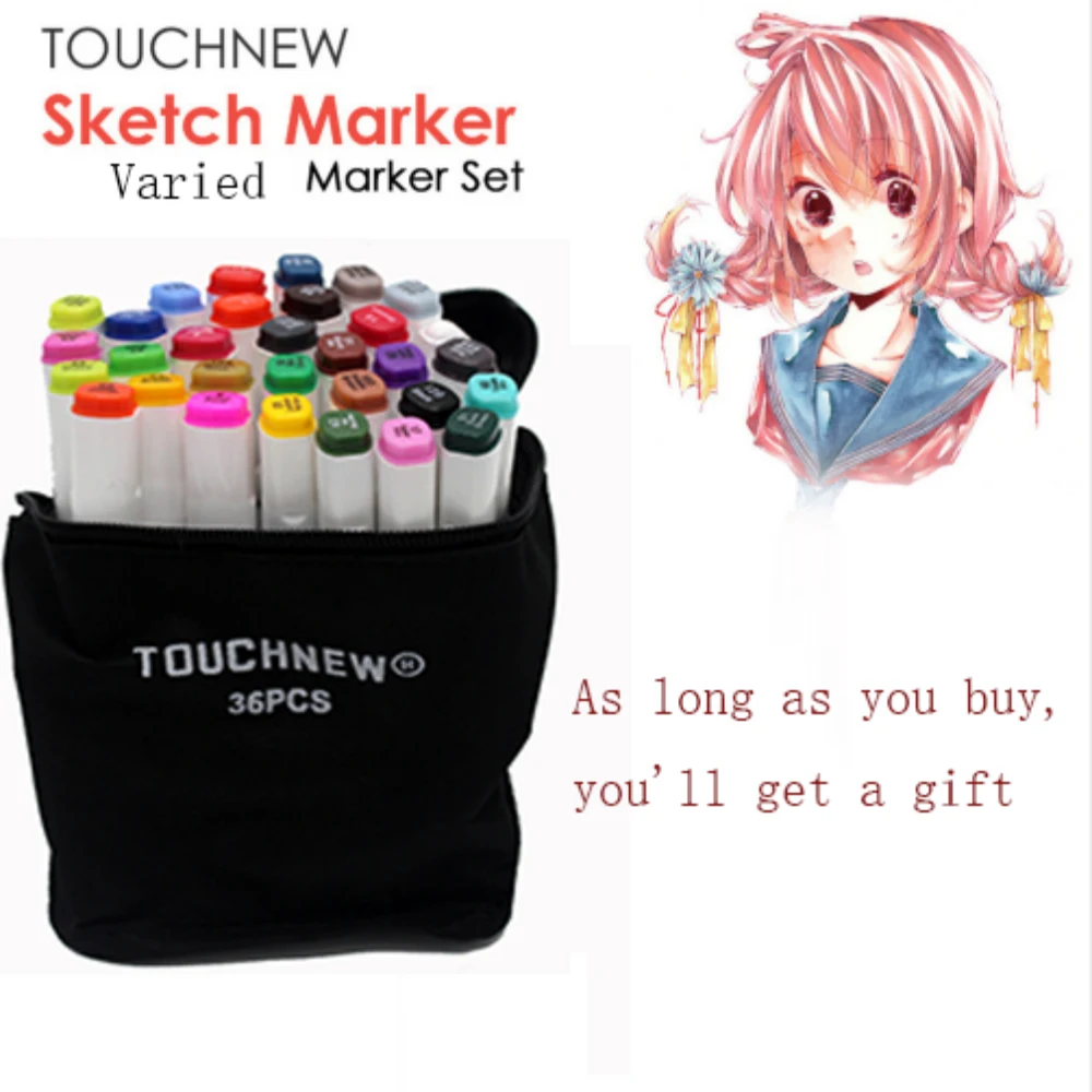 Free shipping a two headed Alcohol oily six generations markers school students hand painted 30 40