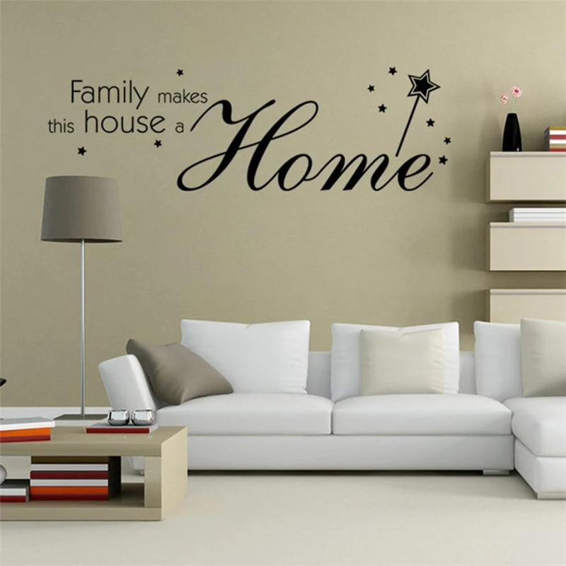 Family Letter Quote Removable Vinyl Decal Art Mural Home Decor Wall Stickers Removable Waterproof Non-toxic Room Decor C0425#30 04