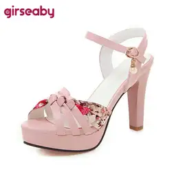 Girseaby/женские элегантные босоножки на высоком каблуке; цвет розовый; милые женские свадебные повседневные туфли на шпильке; женские