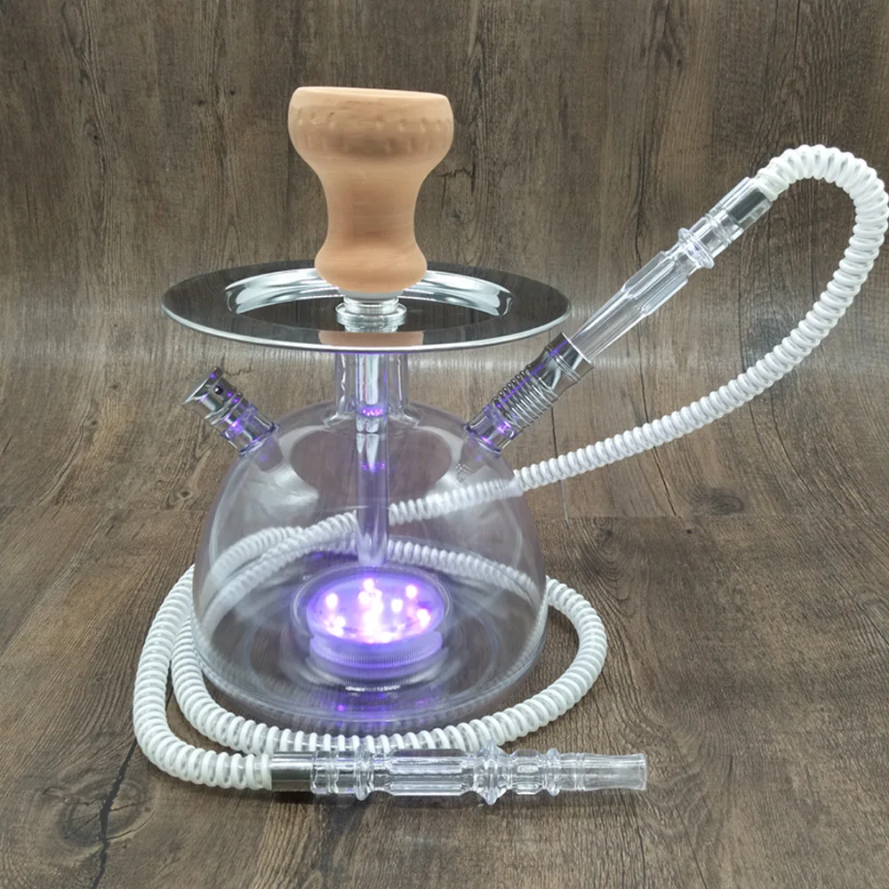 Светодиодный светильник акриловый кальян KTV ресторанов баров Sheesha Chicha Narguile с керамической табачная чаша пластиковый шланг и щипцы